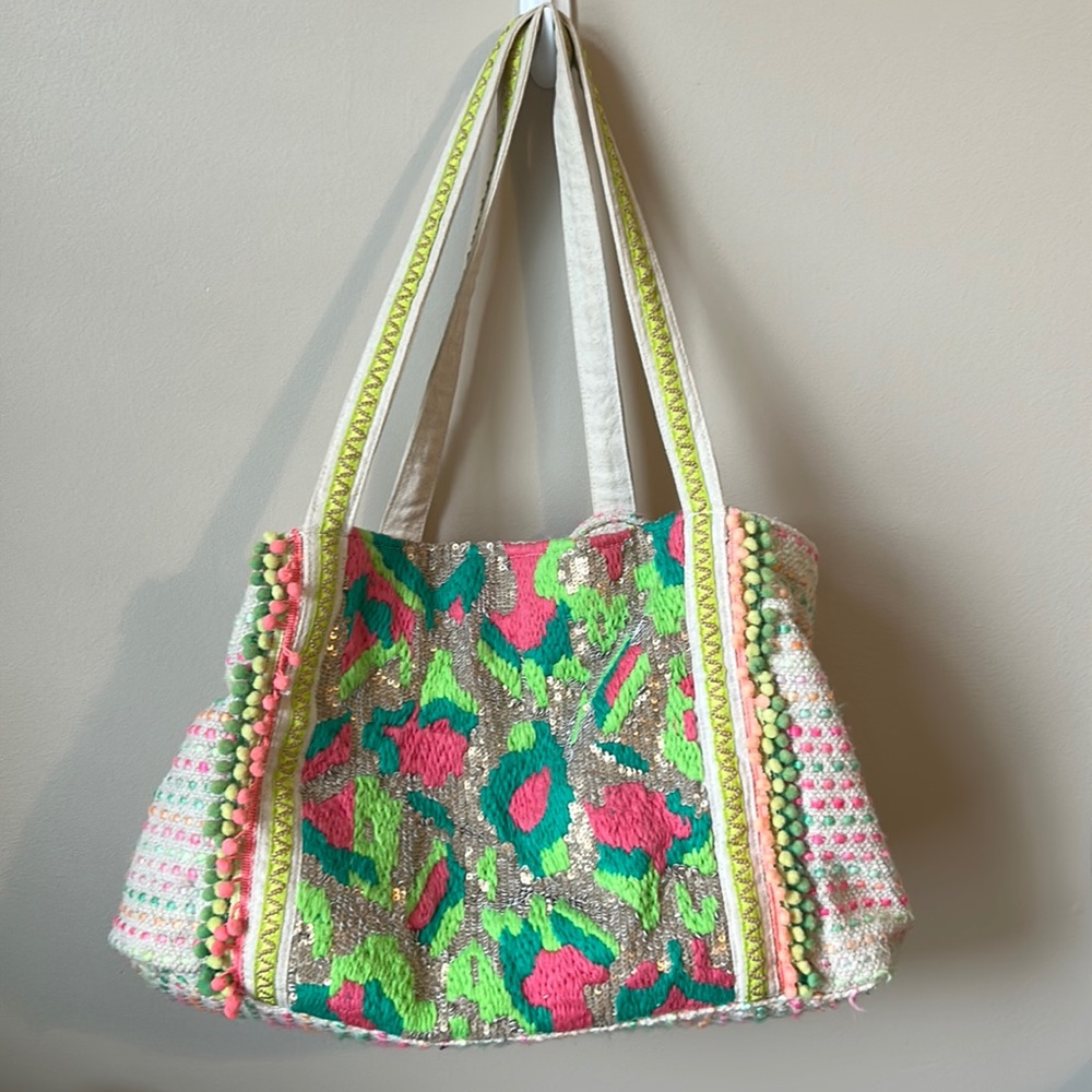 America & Beyond colorful tote.